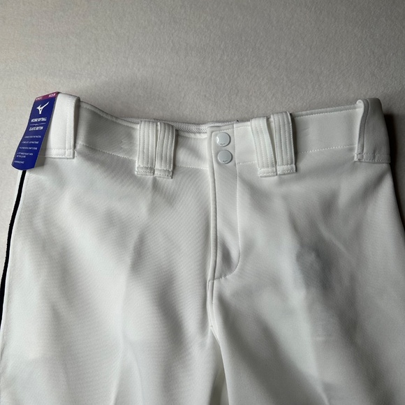 Mizuno NWT NEW Women's Medium White Belted Pipe Full-Length Softball Pants - Picture 5 of 13